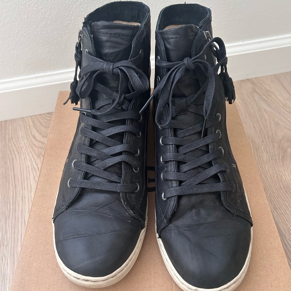 UGG Black Leather High-Tops with Tassel - Picture 2 of 5